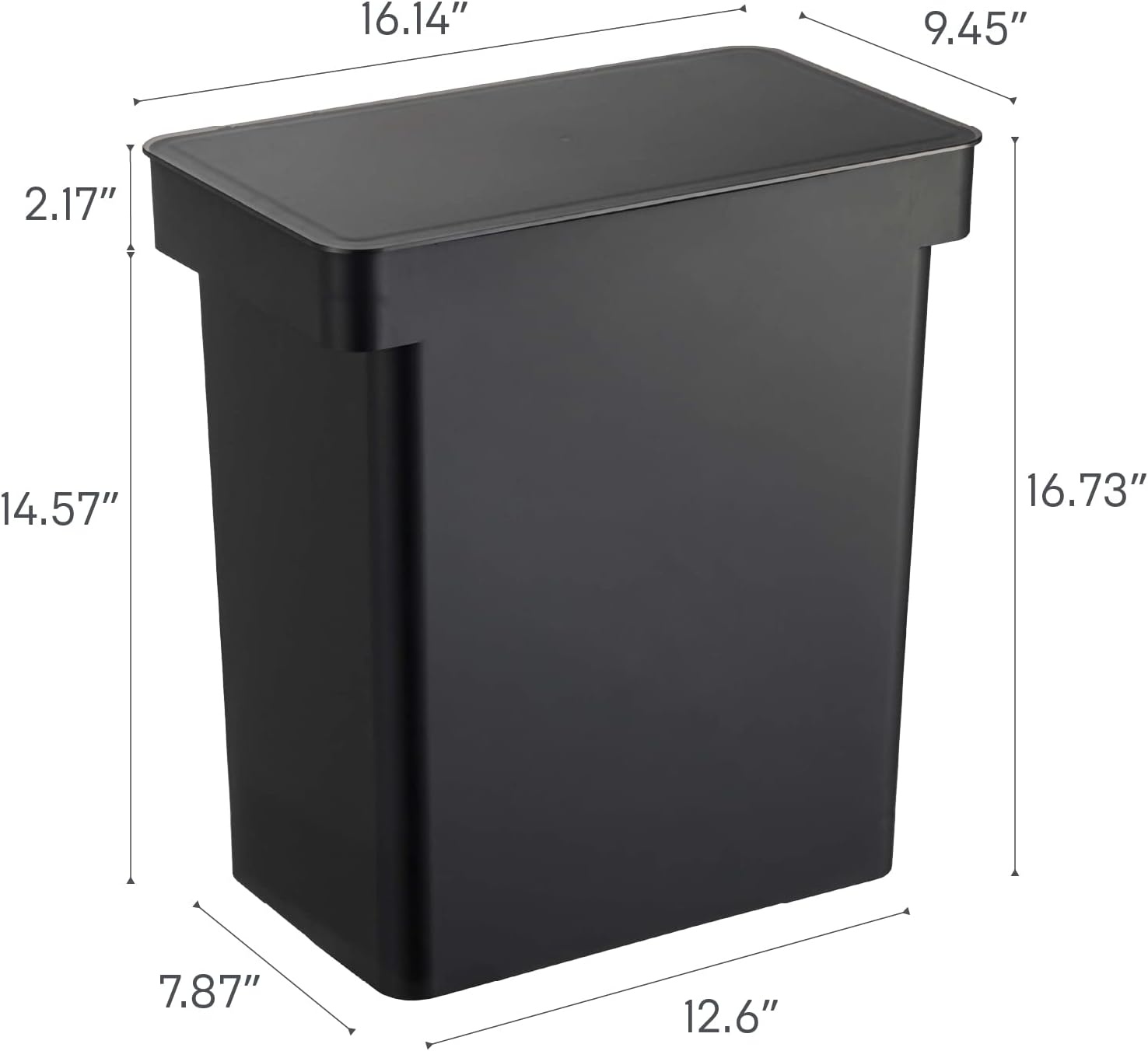 image:imageYAMAZAKI Home Tower Airtight Pet Food Storage Container Cat And Dog Food Holder Bin With Transparent Lid And Handle Medium Polypropylene 8 Lbs 16 Gallons 6 QuartsWhiteBlack
