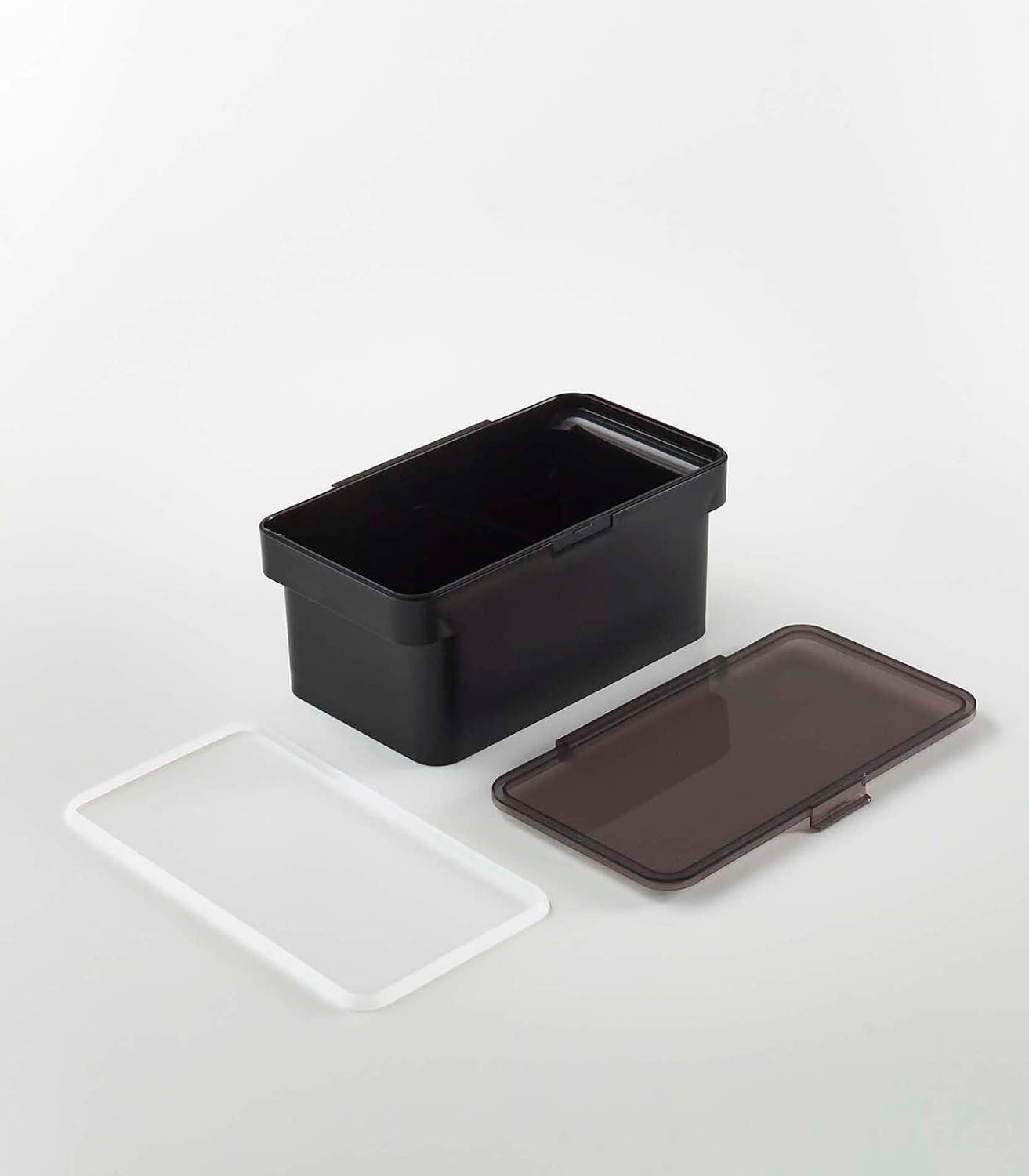 image:imageYAMAZAKI Home Tower Airtight Pet Food Storage Container Cat And Dog Food Holder Bin With Transparent Lid And Handle Medium Polypropylene 8 Lbs 16 Gallons 6 QuartsWhiteBlack