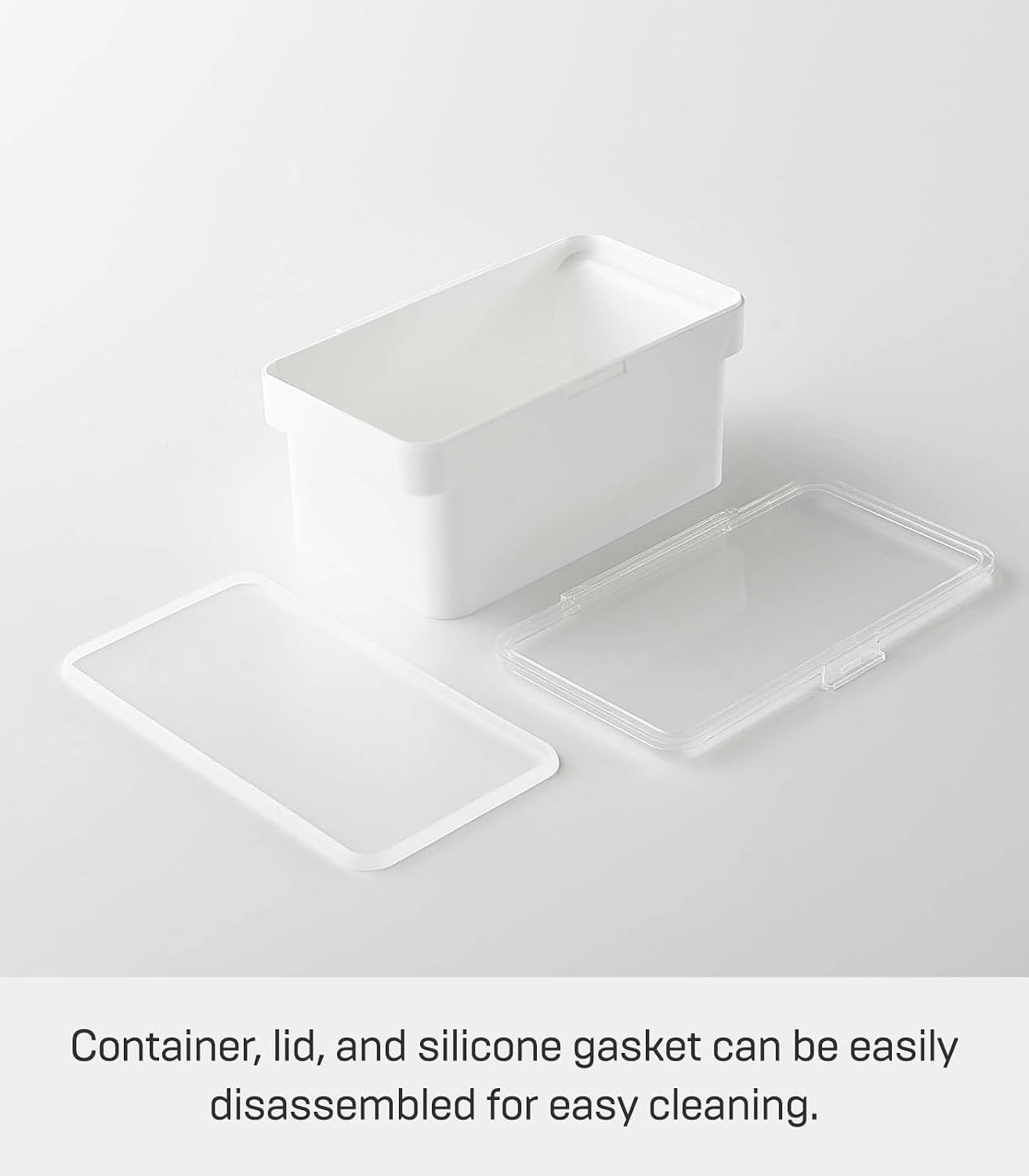 image:imageYAMAZAKI Home Tower Airtight Pet Food Storage Container Cat And Dog Food Holder Bin With Transparent Lid And Handle Medium Polypropylene 8 Lbs 16 Gallons 6 QuartsWhiteWhite