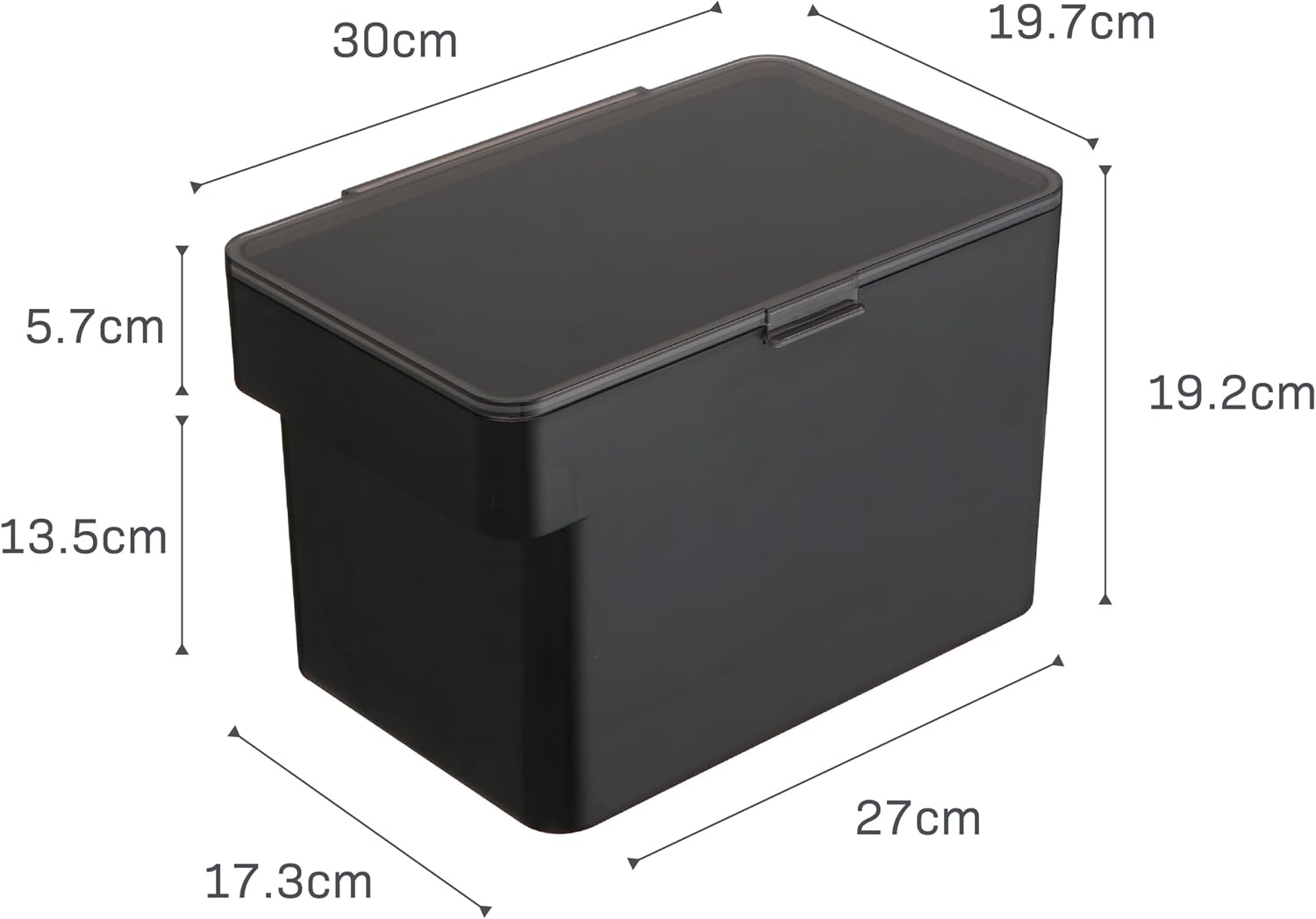 image:imageYAMAZAKI Home Tower Airtight Pet Food Storage Container Cat And Dog Food Holder Bin With Transparent Lid And Handle Medium Polypropylene 8 Lbs 16 Gallons 6 QuartsWhiteBlack