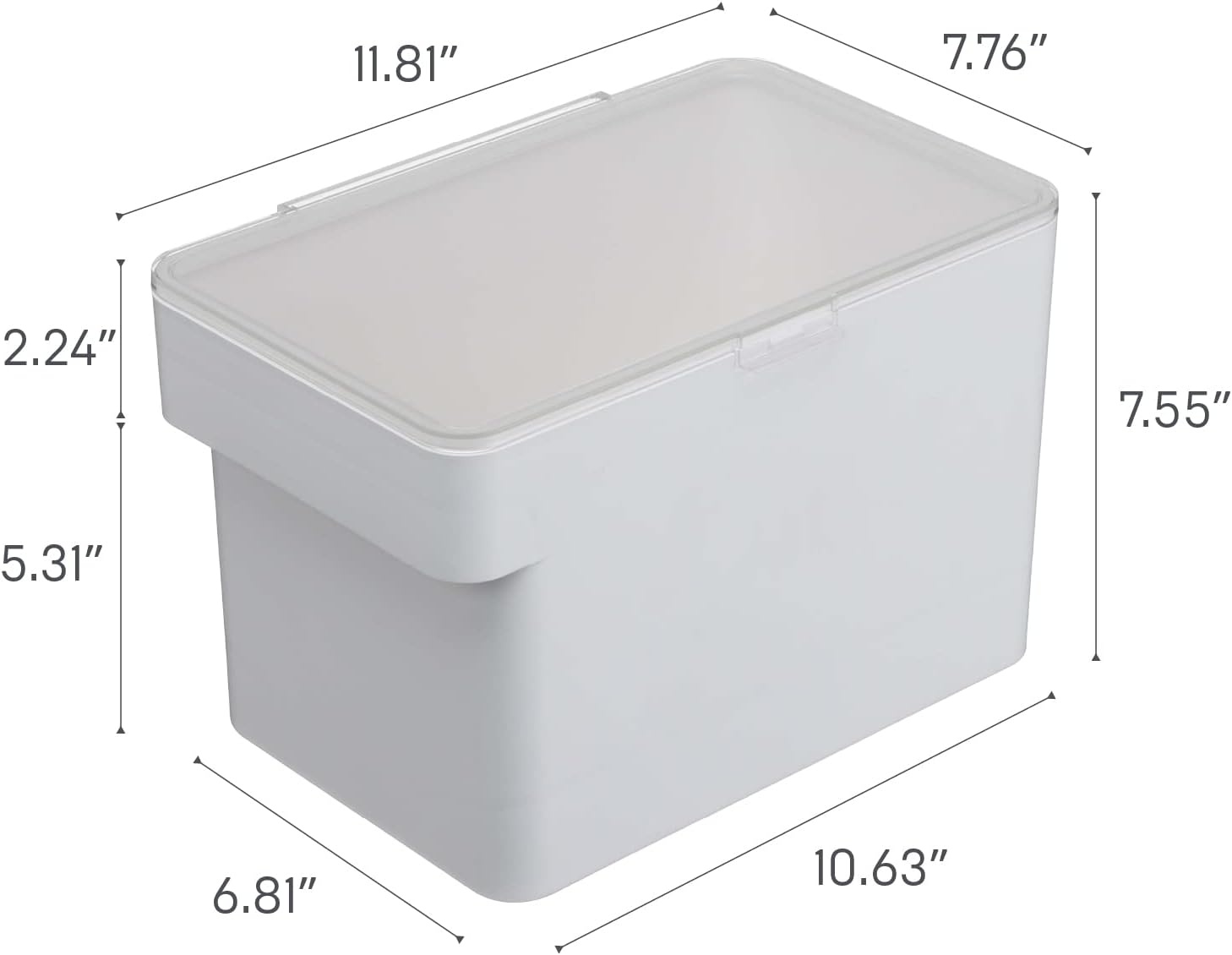 image:imageYAMAZAKI Home Tower Airtight Pet Food Storage Container Cat And Dog Food Holder Bin With Transparent Lid And Handle Medium Polypropylene 8 Lbs 16 Gallons 6 QuartsWhiteWhite