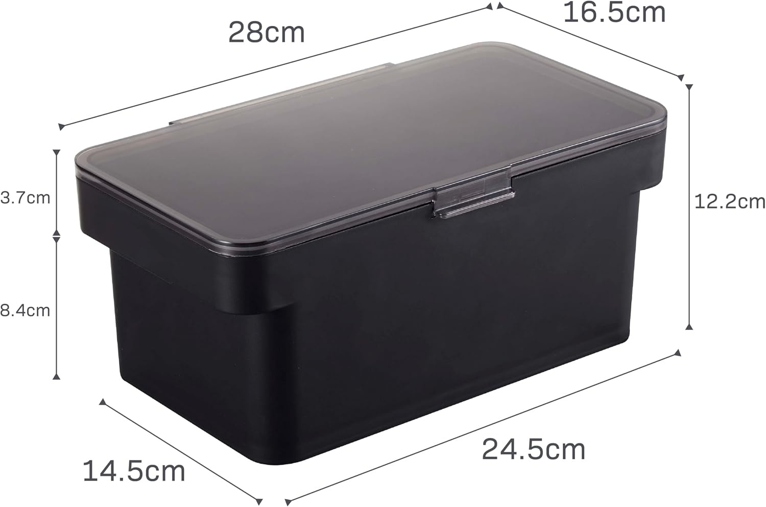 image:imageYAMAZAKI Home Tower Airtight Pet Food Storage Container Cat And Dog Food Holder Bin With Transparent Lid And Handle Medium Polypropylene 8 Lbs 16 Gallons 6 QuartsWhiteBlack