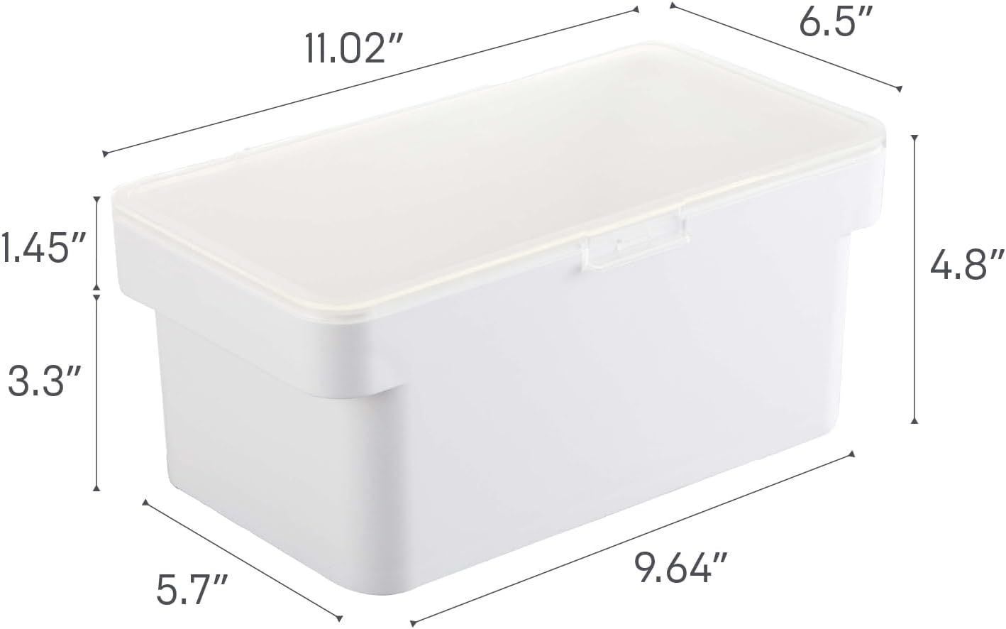 image:imageYAMAZAKI Home Tower Airtight Pet Food Storage Container Cat And Dog Food Holder Bin With Transparent Lid And Handle Medium Polypropylene 8 Lbs 16 Gallons 6 QuartsWhiteWhite