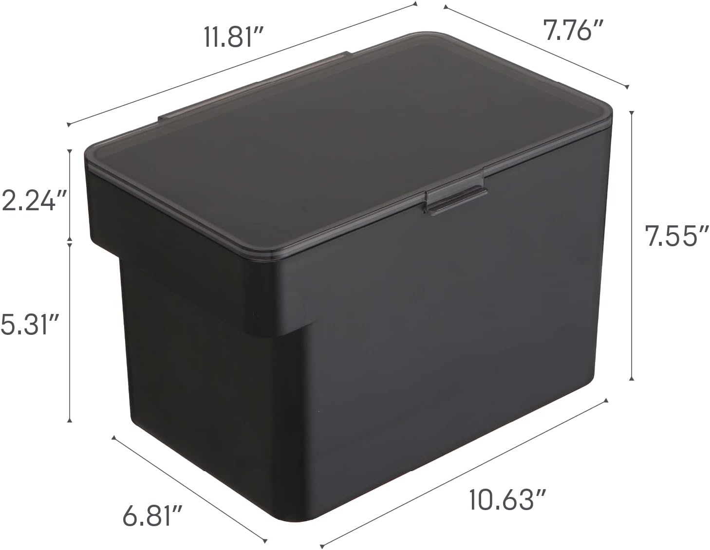 image:imageYAMAZAKI Home Tower Airtight Pet Food Storage Container Cat And Dog Food Holder Bin With Transparent Lid And Handle Medium Polypropylene 8 Lbs 16 Gallons 6 QuartsWhiteBlack