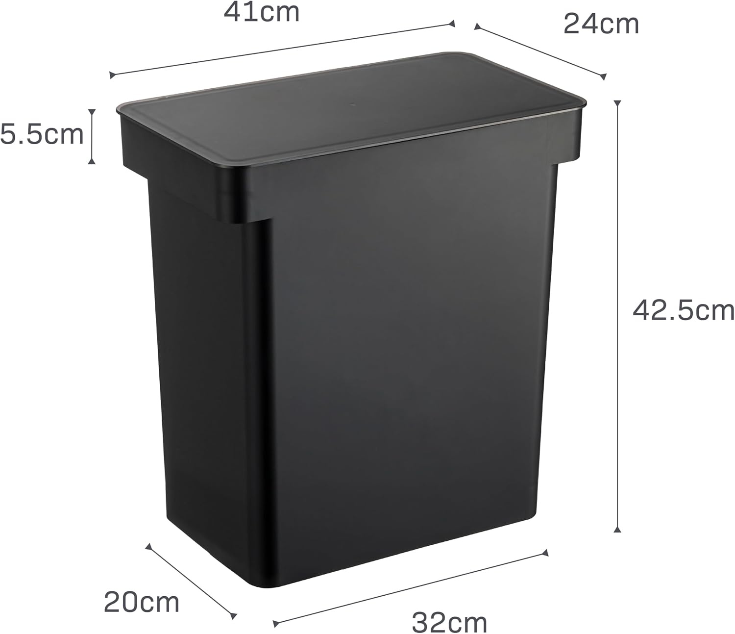 image:imageYAMAZAKI Home Tower Airtight Pet Food Storage Container Cat And Dog Food Holder Bin With Transparent Lid And Handle Medium Polypropylene 8 Lbs 16 Gallons 6 QuartsWhiteBlack