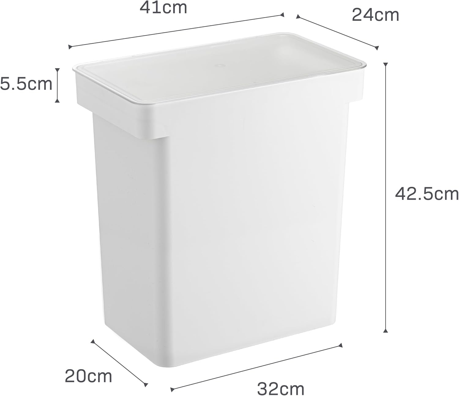 image:imageYAMAZAKI Home Tower Airtight Pet Food Storage Container Cat And Dog Food Holder Bin With Transparent Lid And Handle Medium Polypropylene 8 Lbs 16 Gallons 6 QuartsWhiteWhite