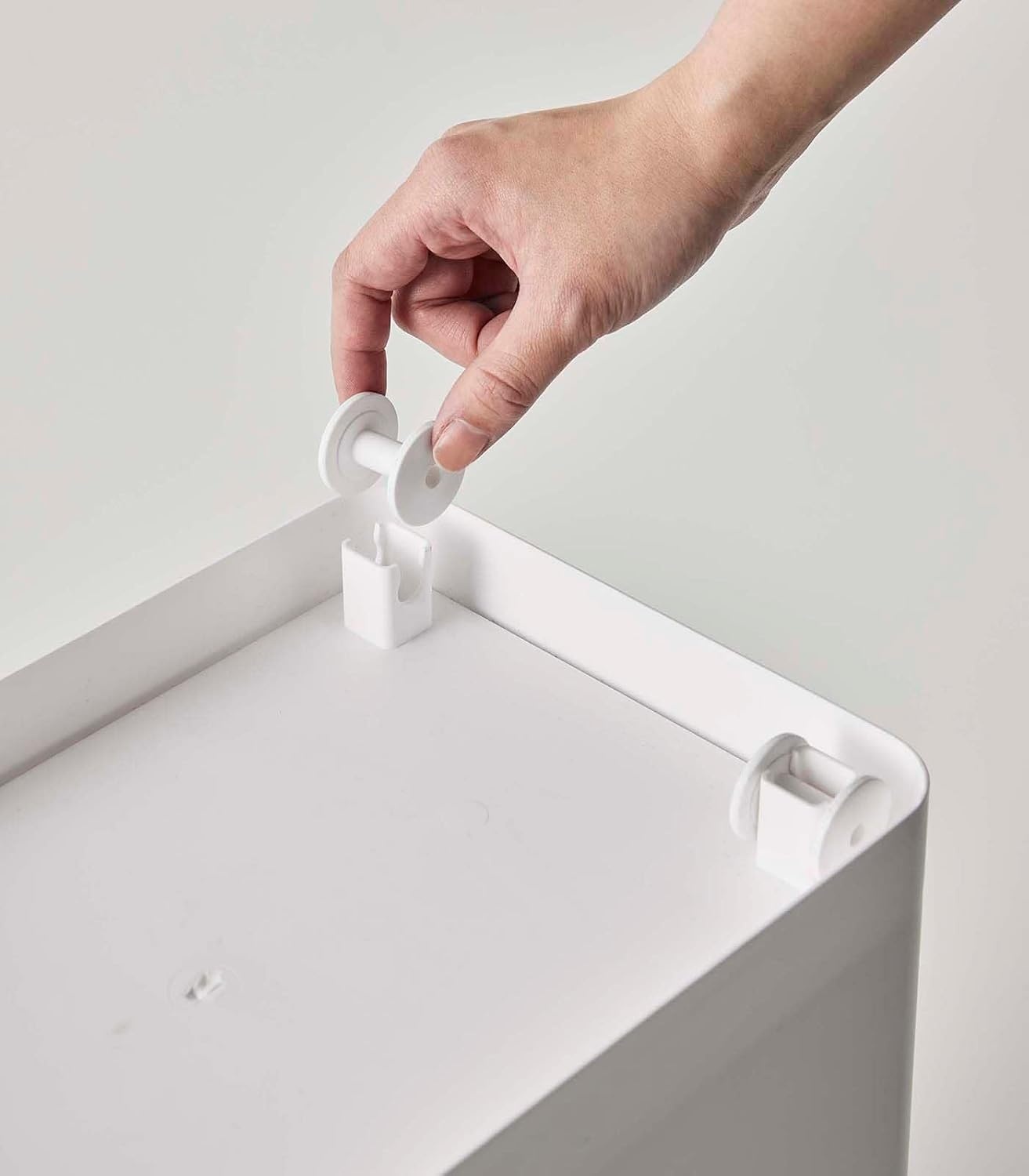 image:imageYAMAZAKI Home Tower Airtight Pet Food Storage Container Cat And Dog Food Holder Bin With Transparent Lid And Handle Medium Polypropylene 8 Lbs 16 Gallons 6 QuartsWhiteWhite