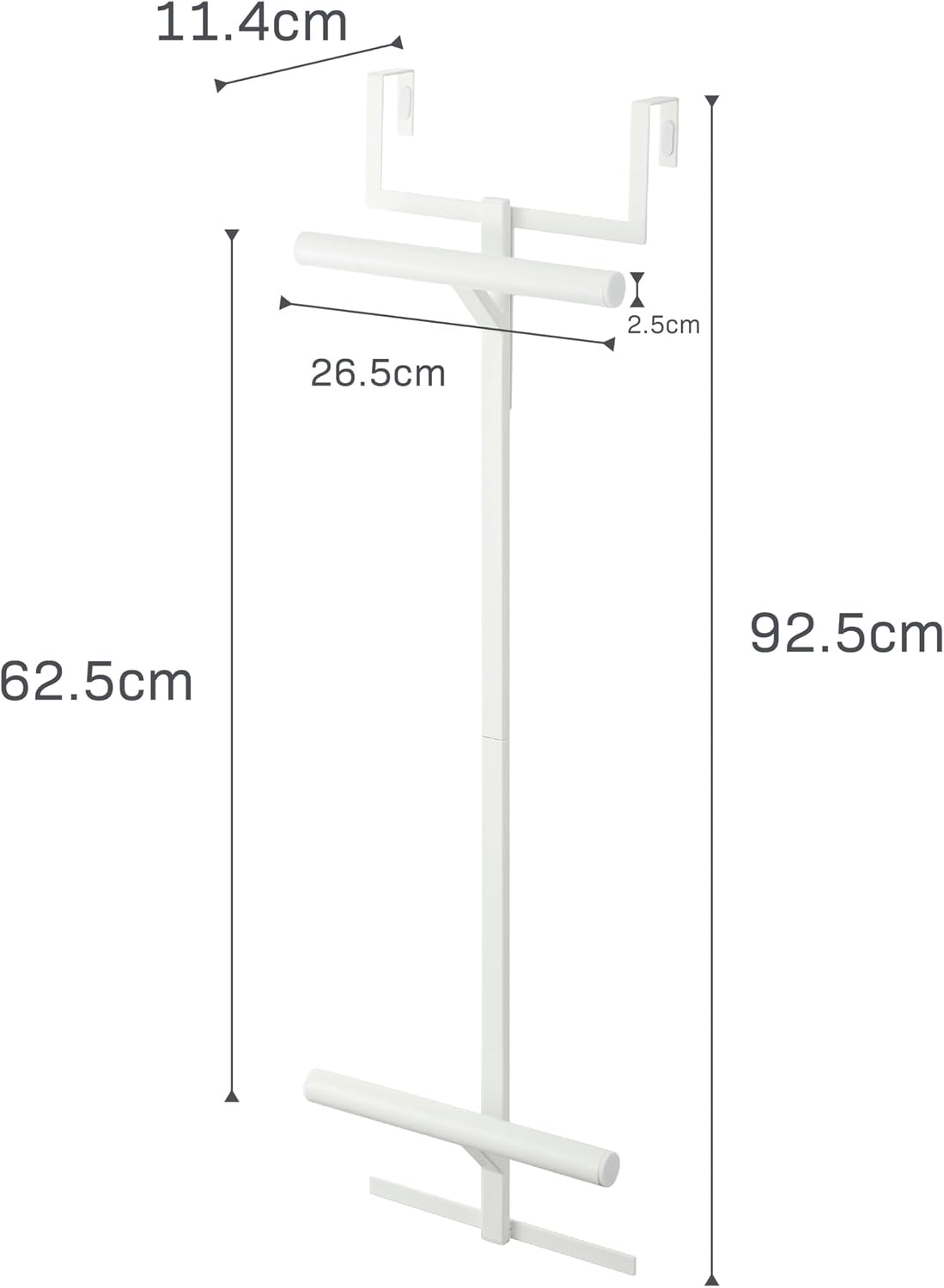 image:imageYAMAZAKI Home Tower Backpack Over The Door Hanger for Closet Or Bedroom TwoTiered Bookbag Metal Storage Rack Easy Installation SteelWhite