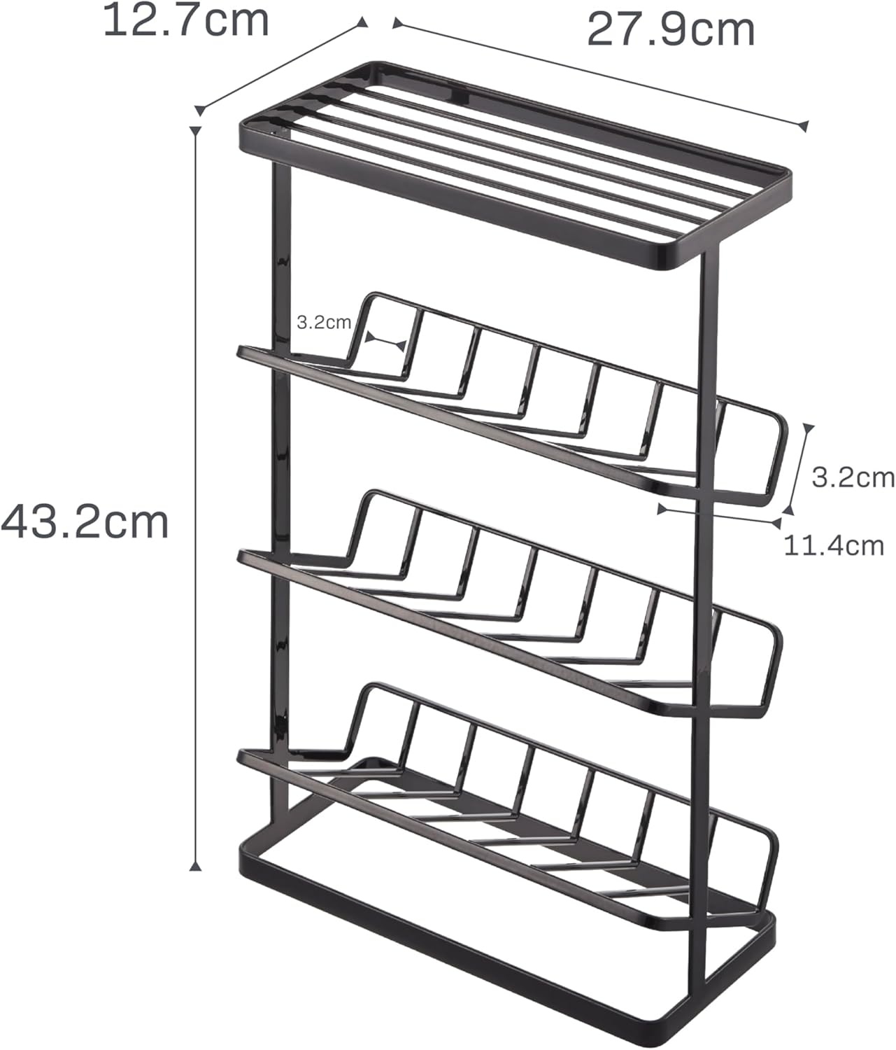 image:imageYAMAZAKI Home Tower Bath Rack Bathroom Shower Storage Holder Caddy Shelf Organizer Medium 17 Steel Holds Up to 9 DispensersBlack