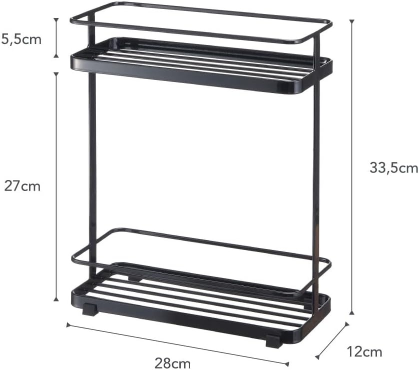 image:imageYAMAZAKI Home Tower Bath Rack Bathroom Shower Storage Holder Caddy Shelf Organizer Medium 17 Steel Holds Up to 9 DispensersBlack