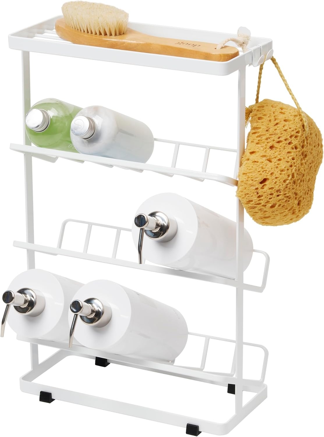 image:imageYAMAZAKI Home Tower Bath Rack Bathroom Shower Storage Holder Caddy Shelf Organizer Medium 17 Steel Holds Up to 9 DispensersWhite