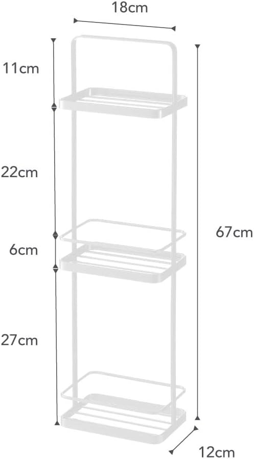 image:imageYAMAZAKI Home Tower Bath Rack Bathroom Shower Storage Holder Caddy Shelf Organizer Medium 17 Steel Holds Up to 9 DispensersWhite
