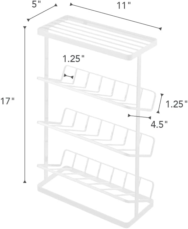 image:imageYAMAZAKI Home Tower Bath Rack Bathroom Shower Storage Holder Caddy Shelf Organizer Medium 17 Steel Holds Up to 9 DispensersWhite