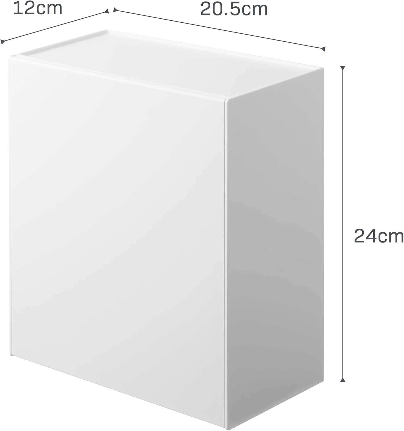 image:imageYAMAZAKI Home Tower Compact Wall Bin With Lid amp Tray Small Storage Container or Waste Holder for Bathroom amp KitchenWhite