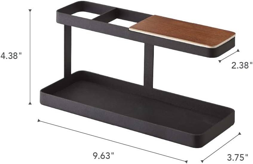 image:imageYAMAZAKI Home Tower Desk Bar Wood amp Steel Organizer SteelBlack