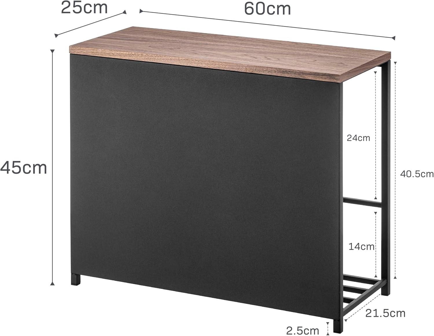 image:imageYAMAZAKI Home Tower Entryway Storage Shelf Rack for Slippers Shoes Boots Or Bags Metal Entrance Mudroom Storage with Sturdy Wooden Bench Top 18 Steel WoodBlack
