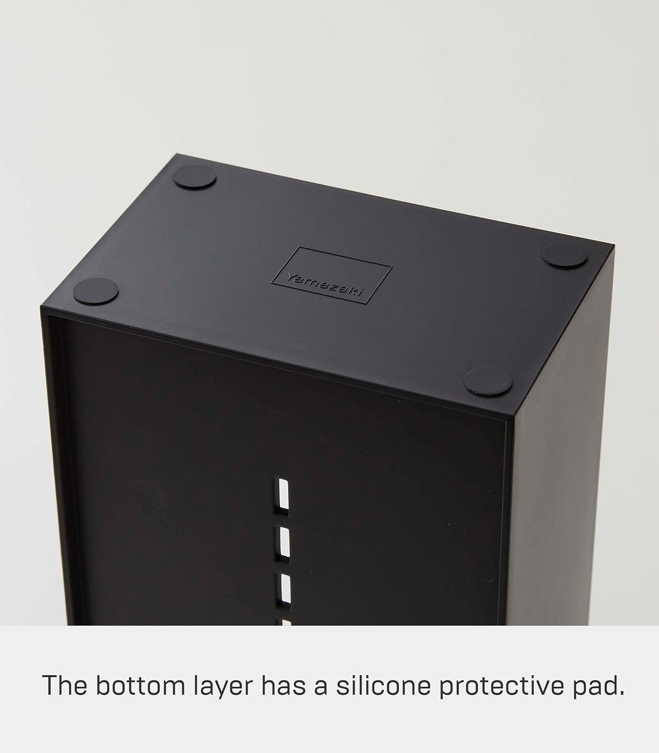 image:imageYAMAZAKI Home Tower Jewelry amp Makeup Organizer Standup Cosmetic Storage Box Display Case Angled Abs PlasticBlack
