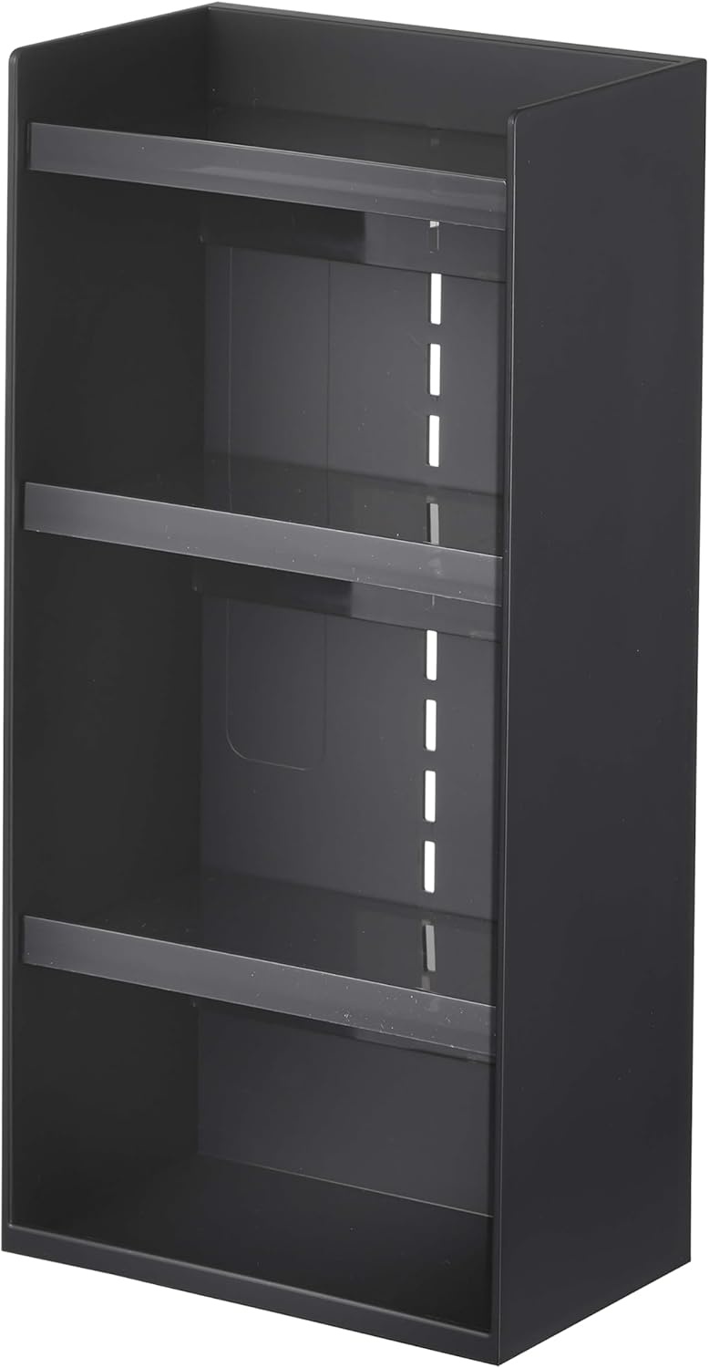 image:imageYAMAZAKI Home Tower Jewelry amp Makeup Organizer Standup Cosmetic Storage Box Display Case Flat Abs PlasticBlack