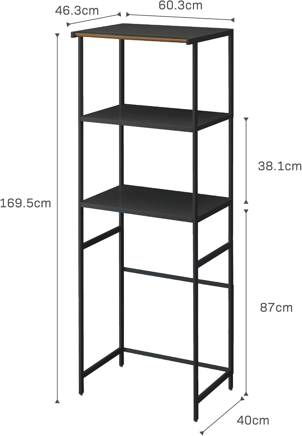 image:imageYAMAZAKI Home Tower Kitchen Appliance Storage Rack Metal Shelving Unit Standing Organizer Heavy Duty Shelves 67Inch Fridge 67 SteelBlack