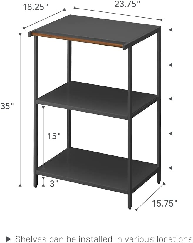 image:imageYAMAZAKI Home Tower Kitchen Appliance Storage Rack Metal Shelving Unit Standing Organizer Heavy Duty Shelves 67Inch Fridge 67 SteelBlack