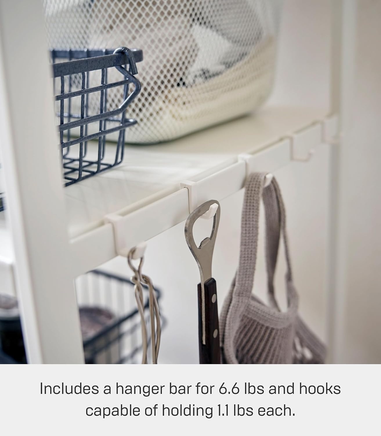image:imageYAMAZAKI Home Tower Kitchen Appliance Storage Rack Metal Shelving Unit Standing Organizer Heavy Duty Shelves 67Inch Fridge 67 SteelWhite