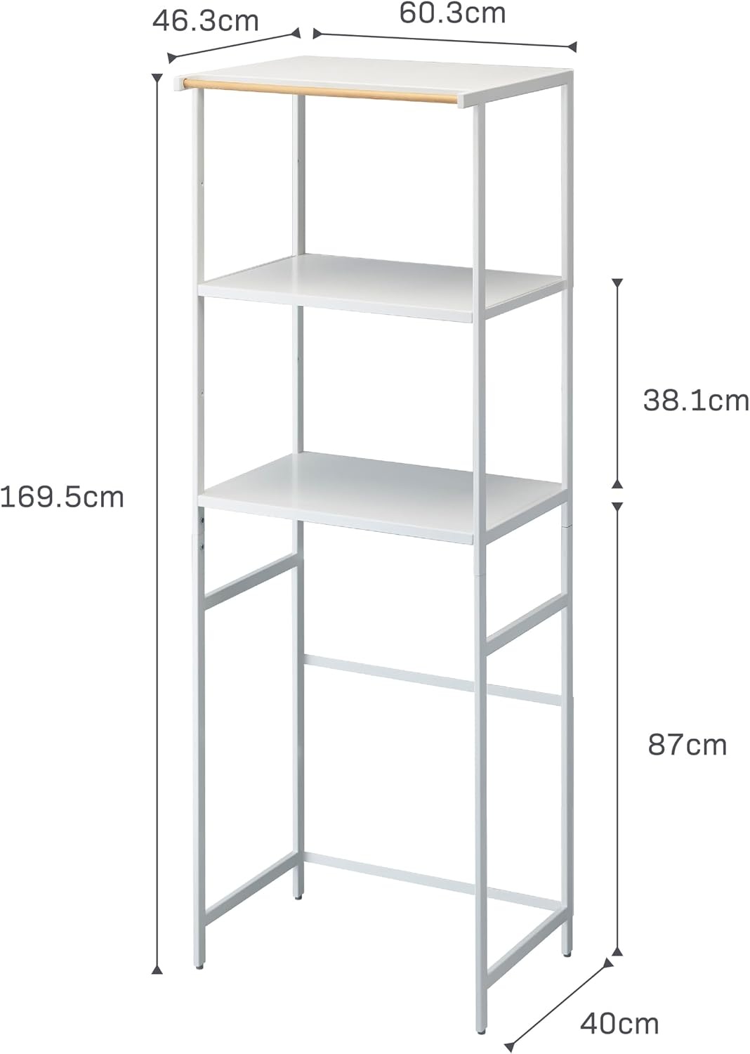 image:imageYAMAZAKI Home Tower Kitchen Appliance Storage Rack Metal Shelving Unit Standing Organizer Heavy Duty Shelves 67Inch Fridge 67 SteelWhite
