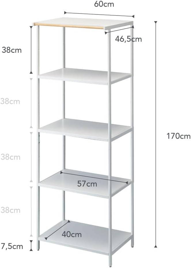 image:imageYAMAZAKI Home Tower Kitchen Appliance Storage Rack Metal Shelving Unit Standing Organizer Heavy Duty Shelves 67Inch Fridge 67 SteelWhite