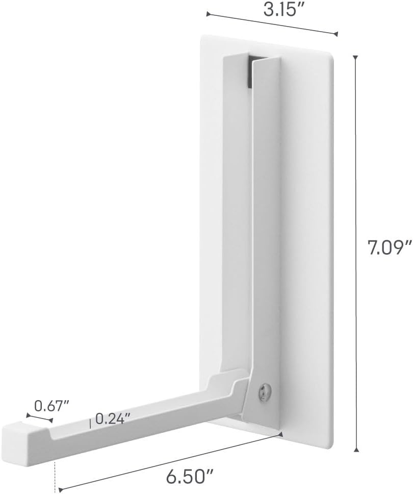 image:imageYAMAZAKI Home Tower Magnetic Folding Hook for Wall Door Or Refrigerator Collapsible Coat Bag Or Umbrella Metal Hanger SteelWhite