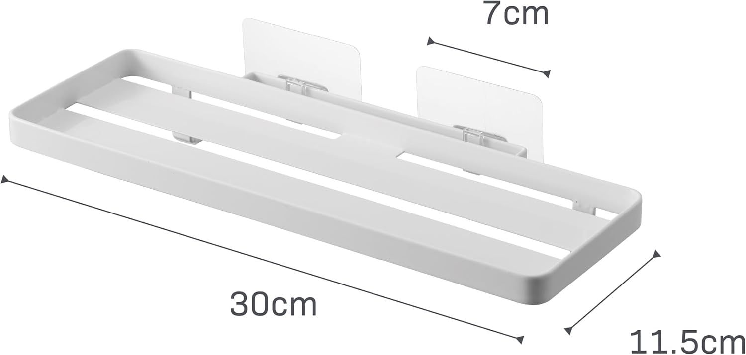 image:imageYAMAZAKI Home Tower SelfAdhesive Bathroom Sink Organizer Rack Versatile Storage For Toothbrushes Makeup Hair Products Easy Installation On Tile Plastic Metal SpaceSaving Tray SteelWhite