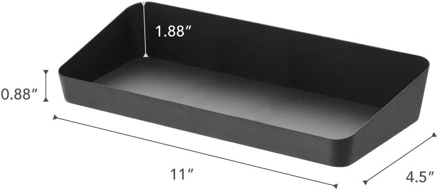 image:imageYAMAZAKI Home Tower Space Saving Vanity Tray 35 X 35 SteelBlack
