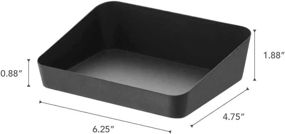 image:imageYAMAZAKI Home Tower Space Saving Vanity Tray 35 X 35 SteelBlack