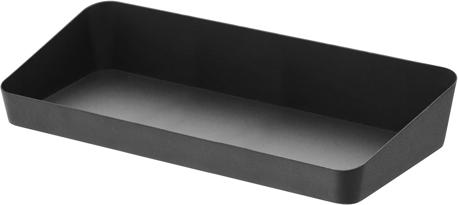 image:imageYAMAZAKI Home Tower Space Saving Vanity Tray 35 X 35 SteelBlack