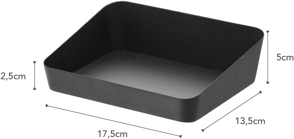 image:imageYAMAZAKI Home Tower Space Saving Vanity Tray 35 X 35 SteelBlack