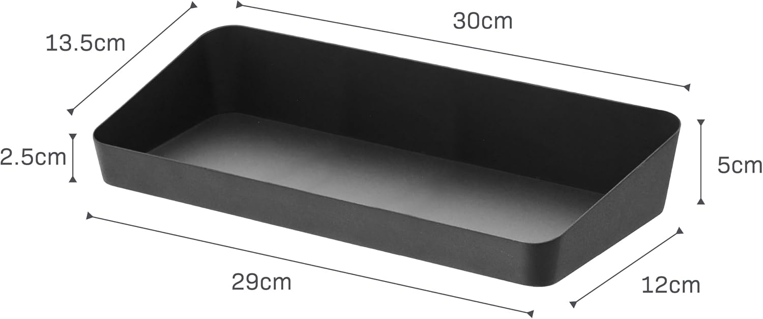 image:imageYAMAZAKI Home Tower Space Saving Vanity Tray 35 X 35 SteelBlack