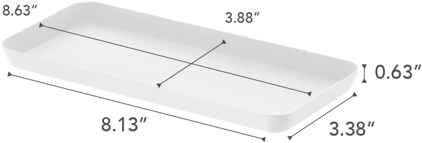 image:imageYAMAZAKI Home Tower Space Saving Vanity Tray 35 X 35 SteelWhite