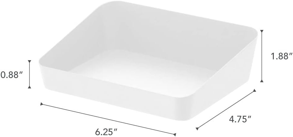 image:imageYAMAZAKI Home Tower Space Saving Vanity Tray 35 X 35 SteelWhite