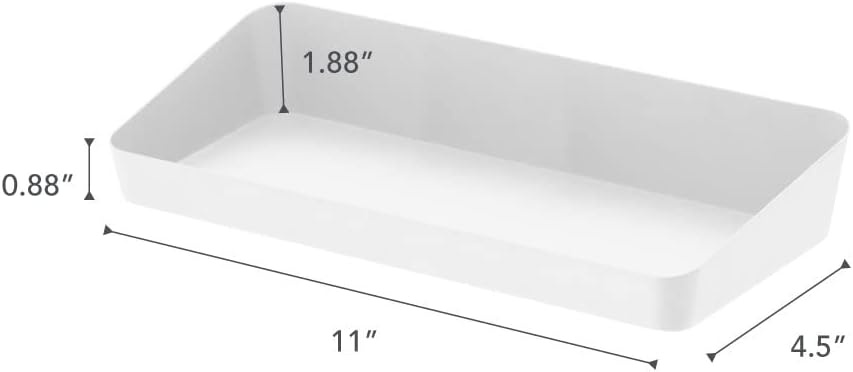 image:imageYAMAZAKI Home Tower Space Saving Vanity Tray 35 X 35 SteelWhite