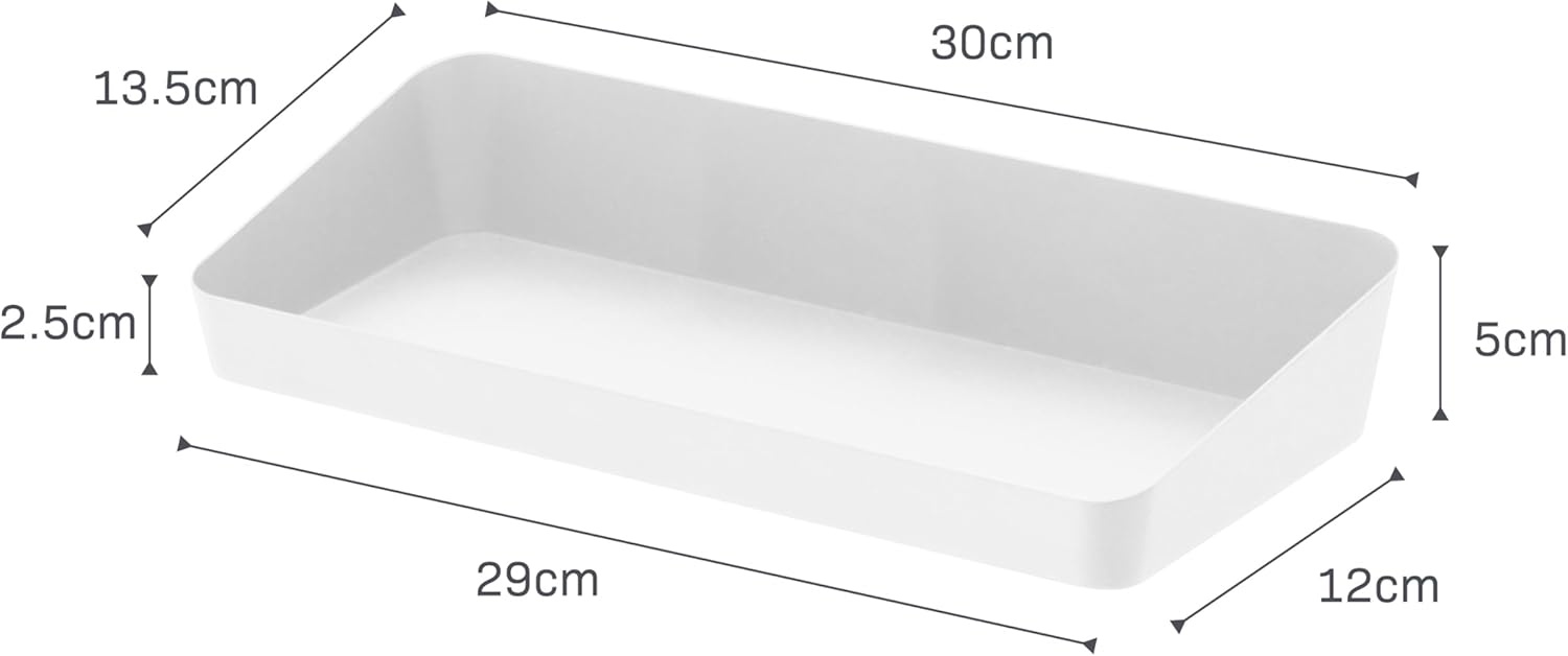 image:imageYAMAZAKI Home Tower Space Saving Vanity Tray 35 X 35 SteelWhite