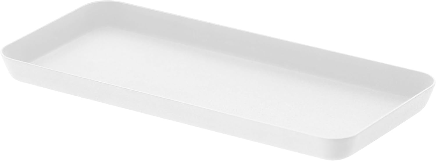 image:imageYAMAZAKI Home Tower Space Saving Vanity Tray 35 X 35 SteelWhite