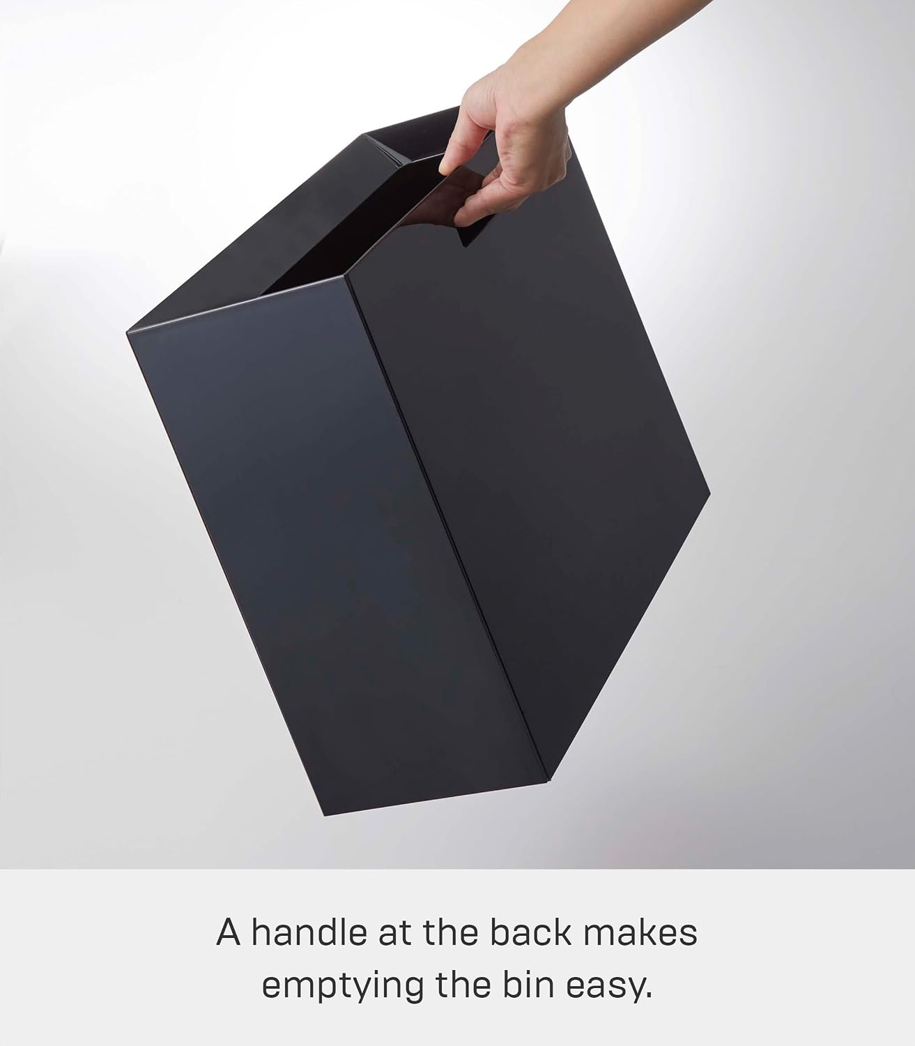 image:imageYAMAZAKI Home Tower Trash Can Modern Garbage Waste Basket with Handle for Kitchen Bedroom Bathroom Office Short Abs Plastic 24 Gallons 9 LitersBlack