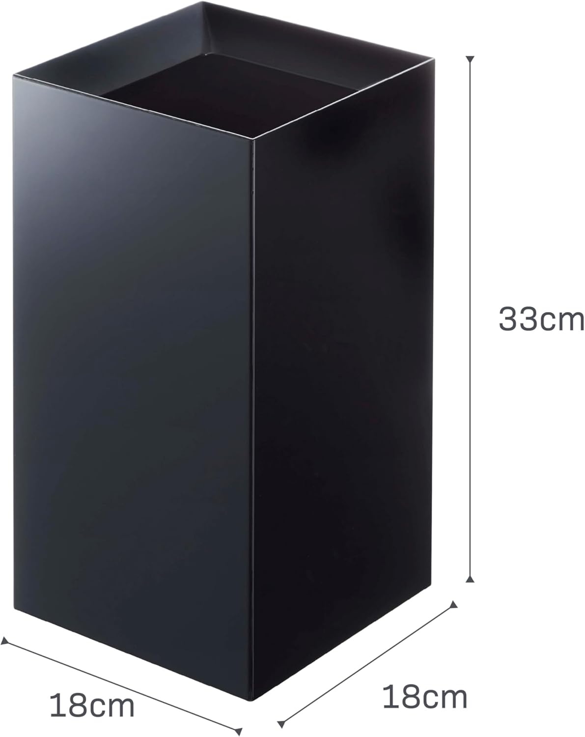 image:imageYAMAZAKI Home Tower Trash Can Modern Garbage Waste Basket with Handle for Kitchen Bedroom Bathroom Office Short Abs Plastic 24 Gallons 9 LitersBlack