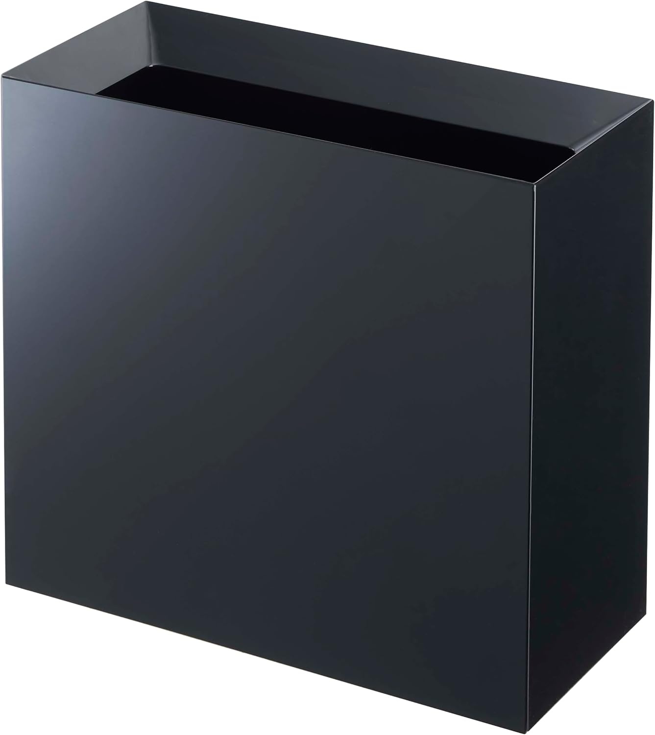image:imageYAMAZAKI Home Tower Trash Can Modern Garbage Waste Basket with Handle for Kitchen Bedroom Bathroom Office Short Abs Plastic 24 Gallons 9 LitersBlack