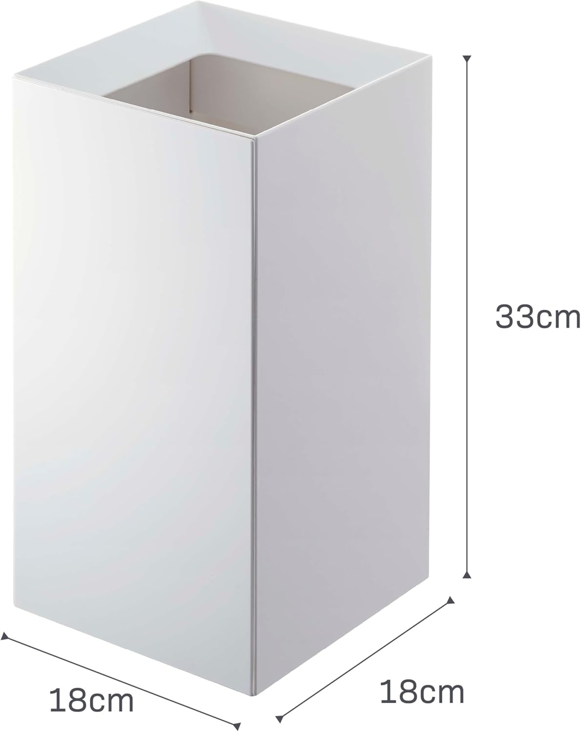 image:imageYAMAZAKI Home Tower Trash Can Modern Garbage Waste Basket with Handle for Kitchen Bedroom Bathroom Office Short Abs Plastic 24 Gallons 9 LitersWhite