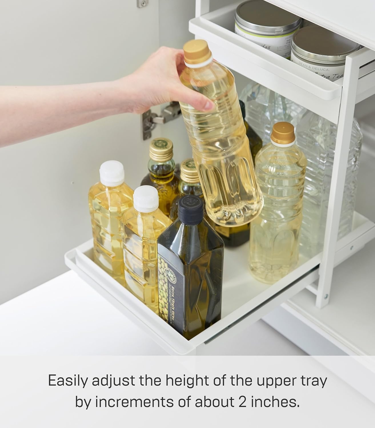 image:imageYAMAZAKI Home Tower UnderSink Rack with PullOut Shelf Versatile Kitchen Cabinet Storage Drawers 2 Tiers Sturdy Organization System SteelWhite