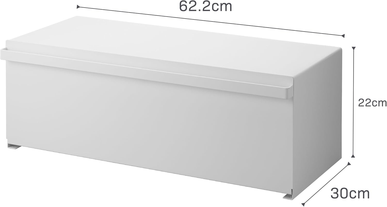 image:imageYAMAZAKI Home Tower Wide Bread Box Keeper Holder Container Metal Bread Holder Saver Large Counter Storage SteelWhite