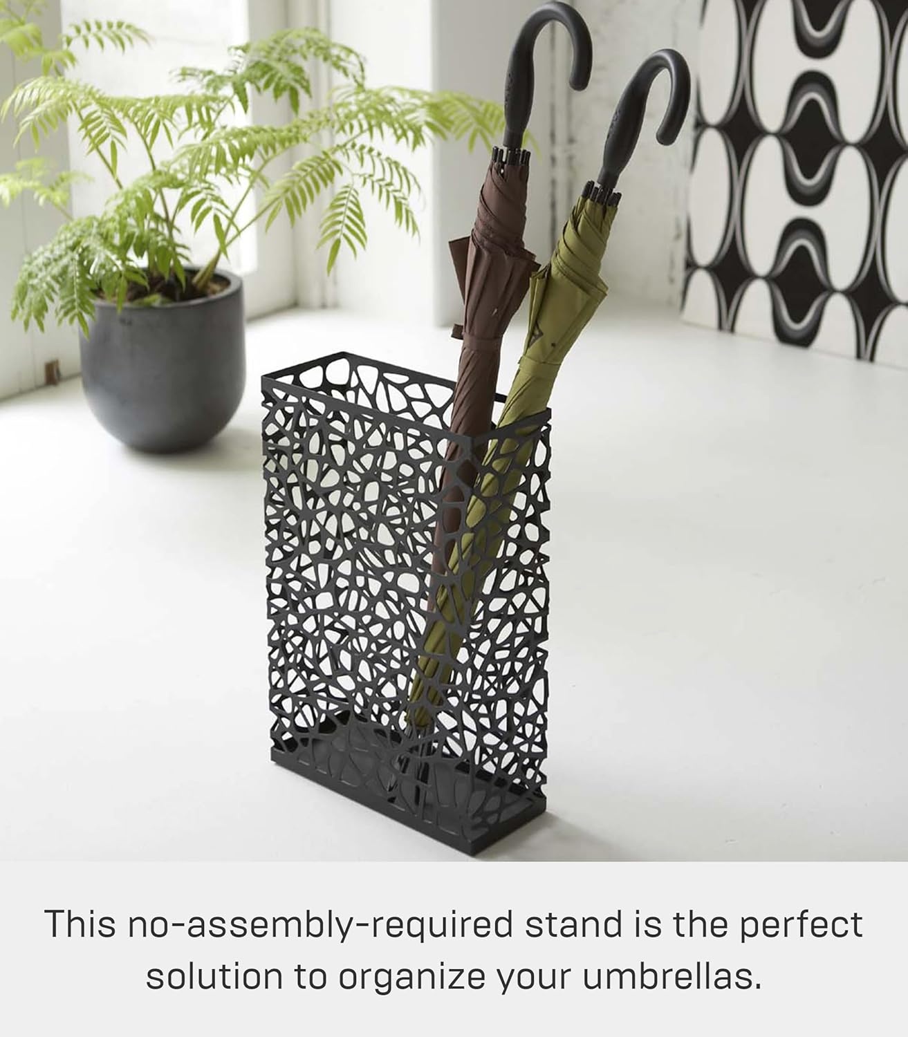 image:imageYAMAZAKI Home Umbrella Stand Storage for Umbrellas and Walking Canes Rectangle Steel No Assembly Req