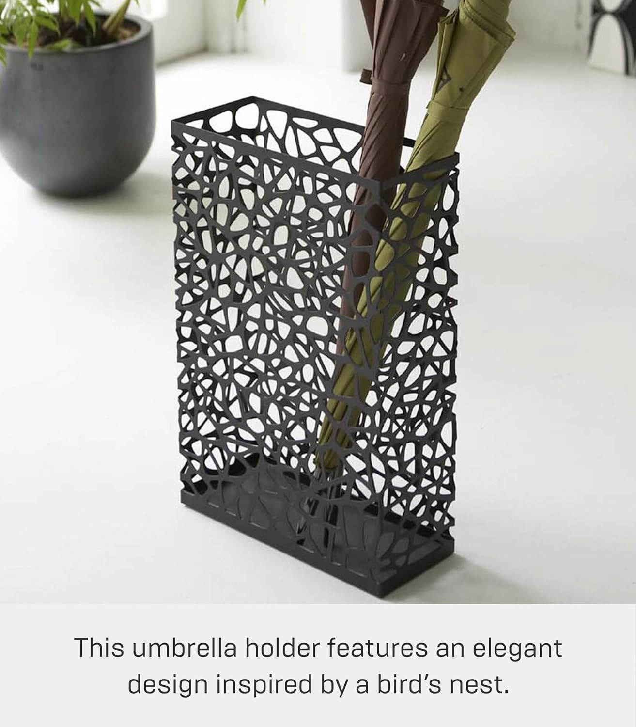 image:imageYAMAZAKI Home Umbrella Stand Storage for Umbrellas and Walking Canes Rectangle Steel No Assembly Req