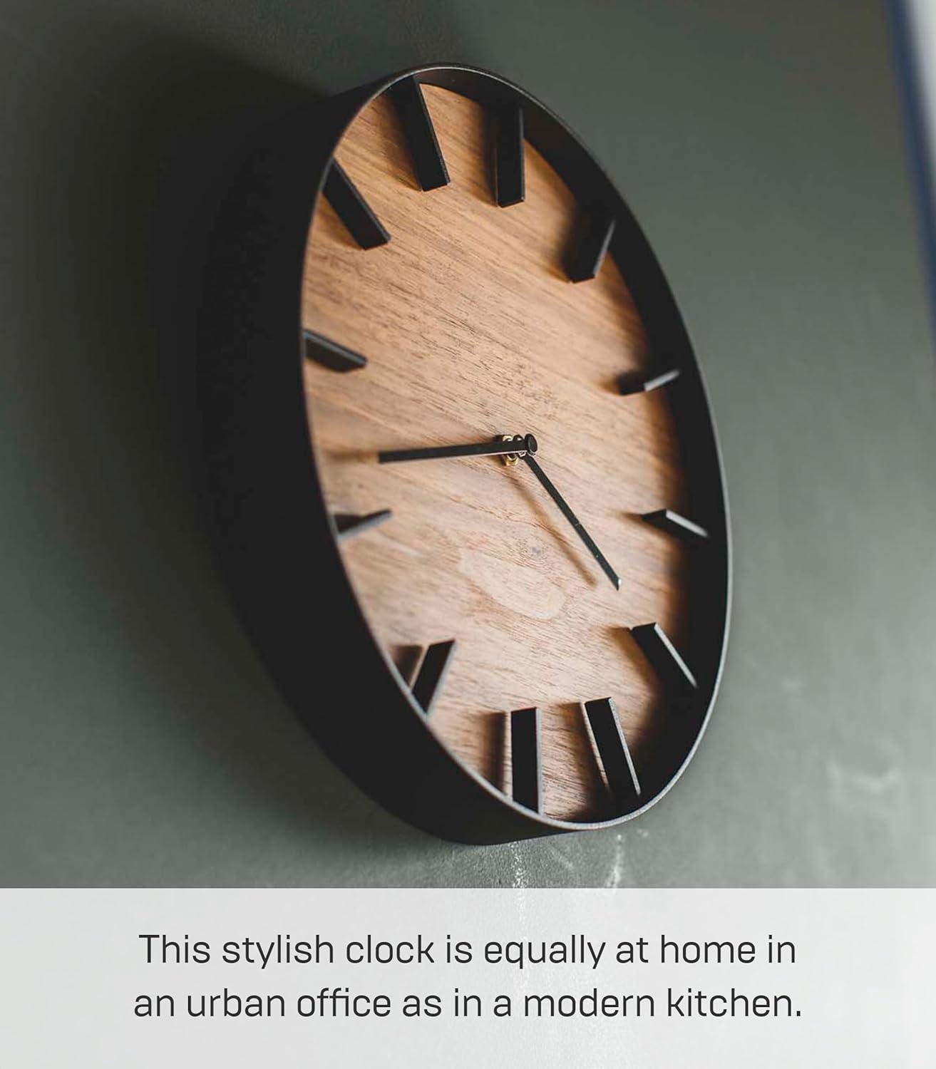 image:imageYAMAZAKI Home Wall Clock Modern Wood Home Decoration Steel Wood One Size AshWalnut
