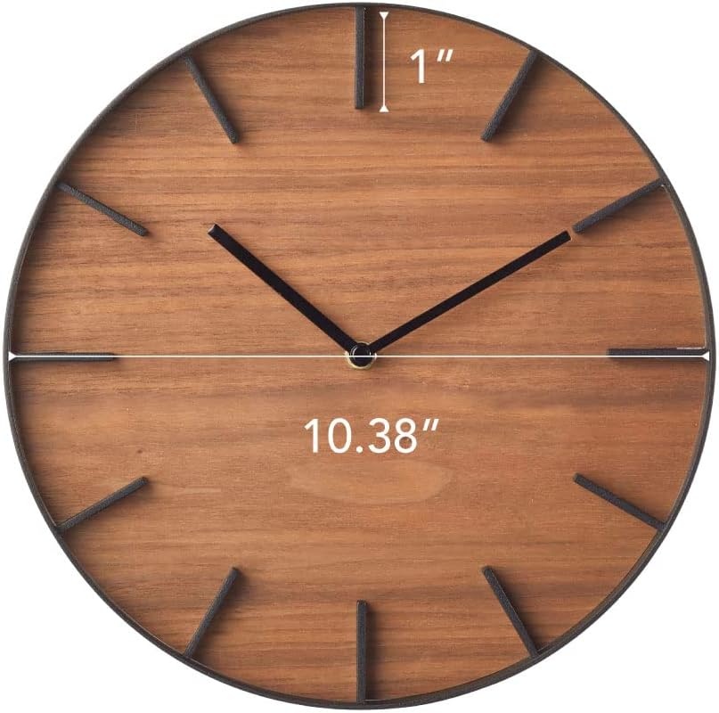 image:imageYAMAZAKI Home Wall Clock Modern Wood Home Decoration Steel Wood One Size AshWalnut