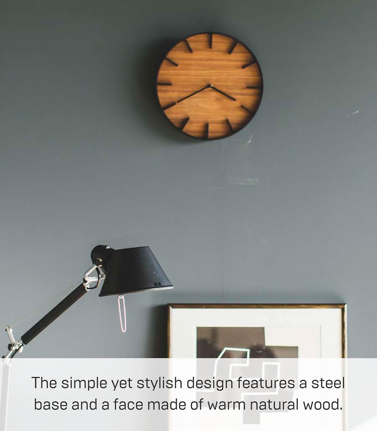 image:imageYAMAZAKI Home Wall Clock Modern Wood Home Decoration Steel Wood One Size AshWalnut